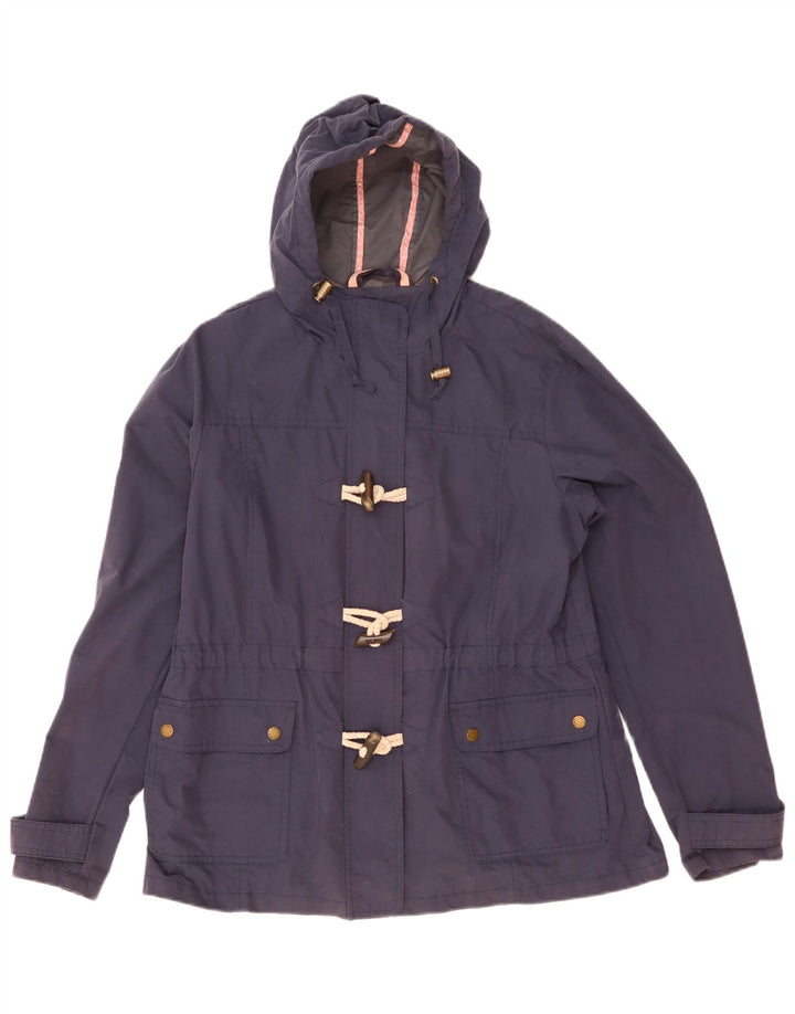 Jaqueta Duffle com capuz feminina Fat Face Reino Unido 16 grande algodão azul marinho