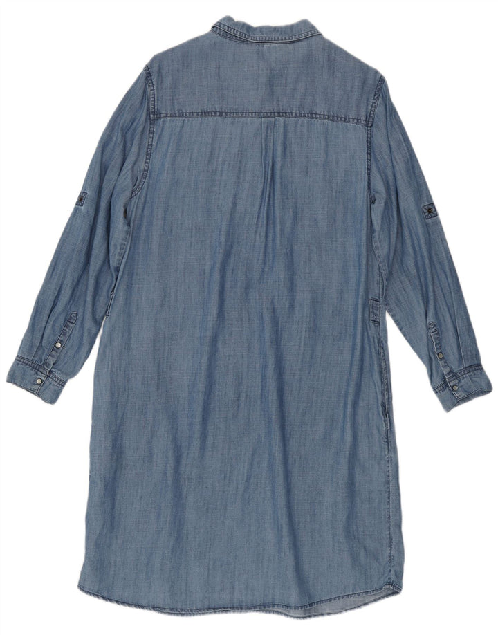 Vestido feminino Boden pulôver jeans Reino Unido 16 grande azul Lyocell