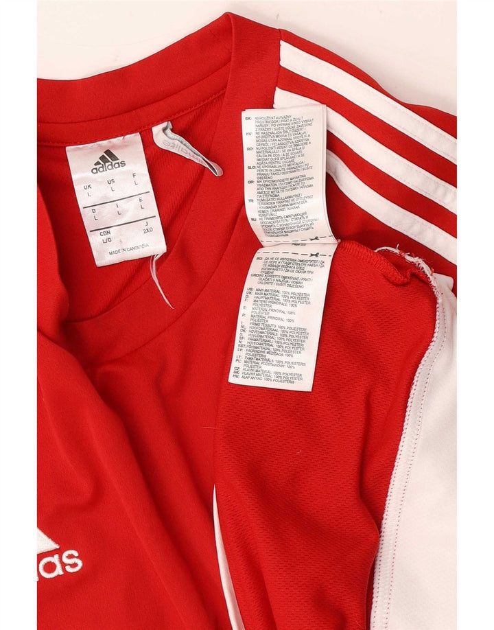 Camiseta Adidas Masculina Climalite Graphic Top Grande Poliéster Vermelho