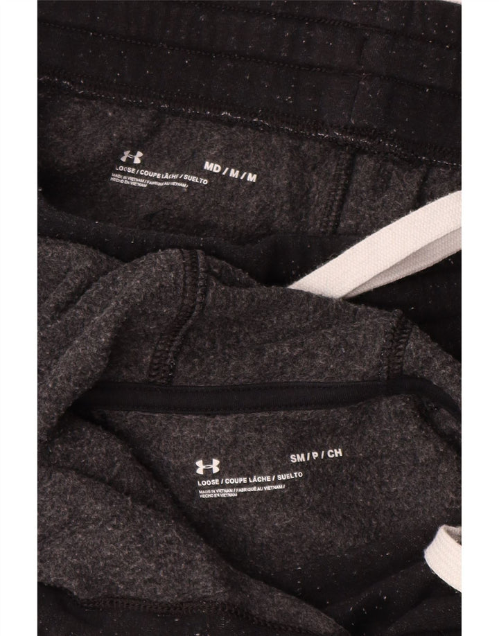 Under Armour feminino gráfico completo agasalho Reino Unido 10 pequeno algodão preto