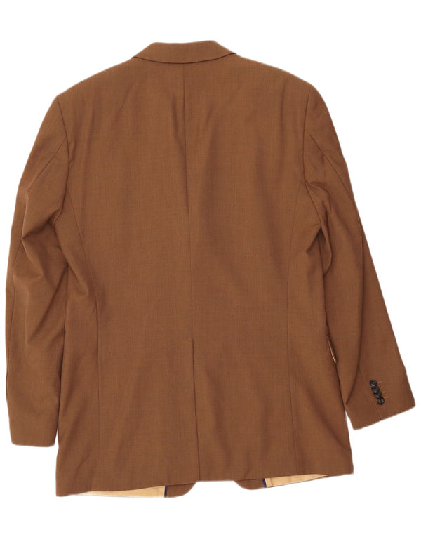 Jaqueta blazer masculina TOMMY HILFIGER com 3 botões Reino Unido 38 lã marrom médio