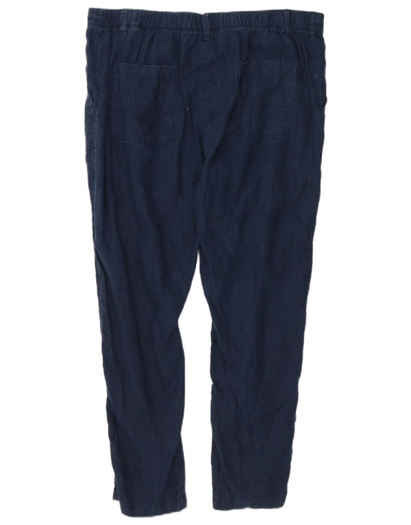 Calça Chino Feminina Marks & Spencer Slim UK 16 Grande W38 L27 Azul Marinho