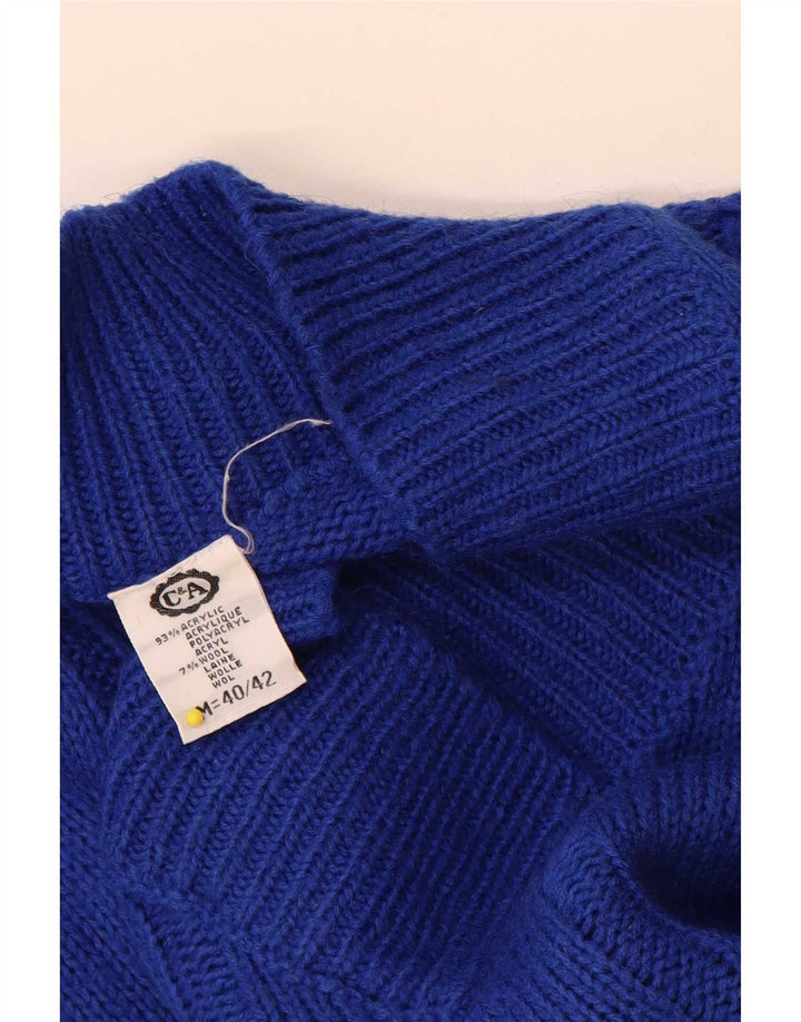 Suéter feminino C&A com decote em V UE 40/42 médio azul acrílico