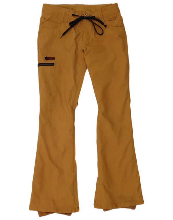 Calça feminina DC Cargo Ski UK 10 pequena bege nylon