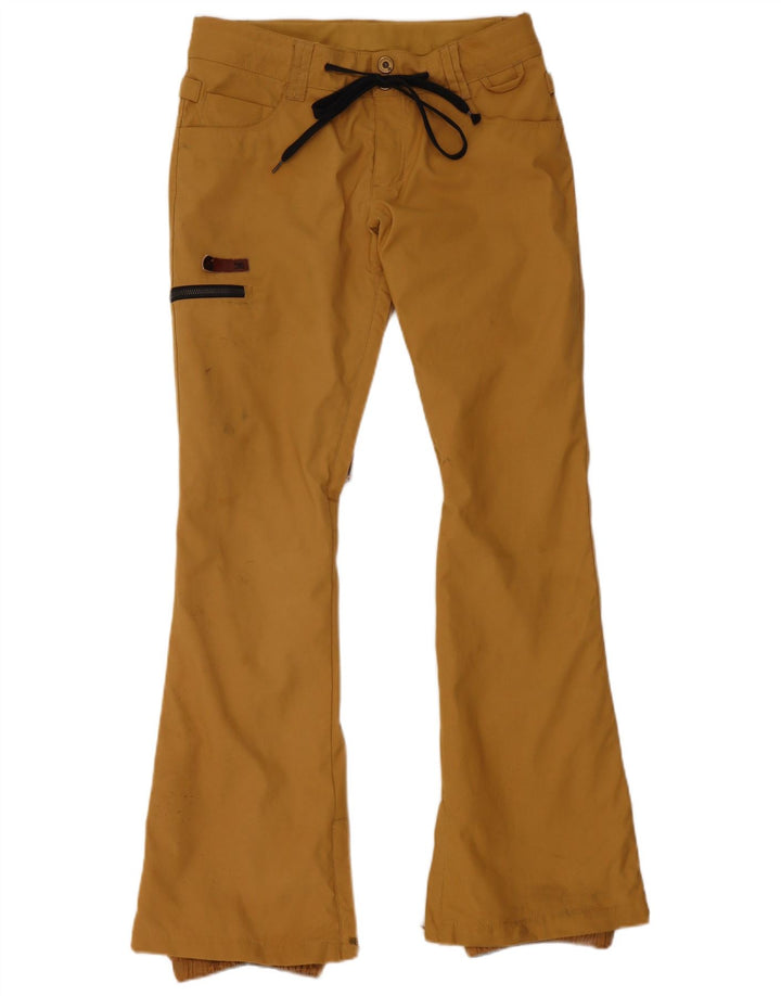 Calça feminina DC Cargo Ski UK 10 pequena bege nylon