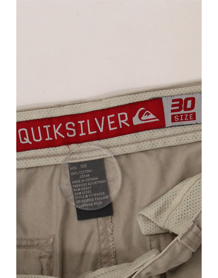 Shorts cargo masculino QUIKSILVER W30 algodão cinza médio