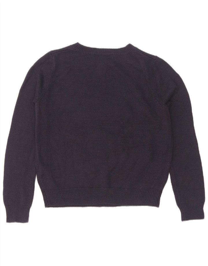 Suéter feminino Marks & Spencer com gola canoa Reino Unido 12 médio azul marinho Chri
