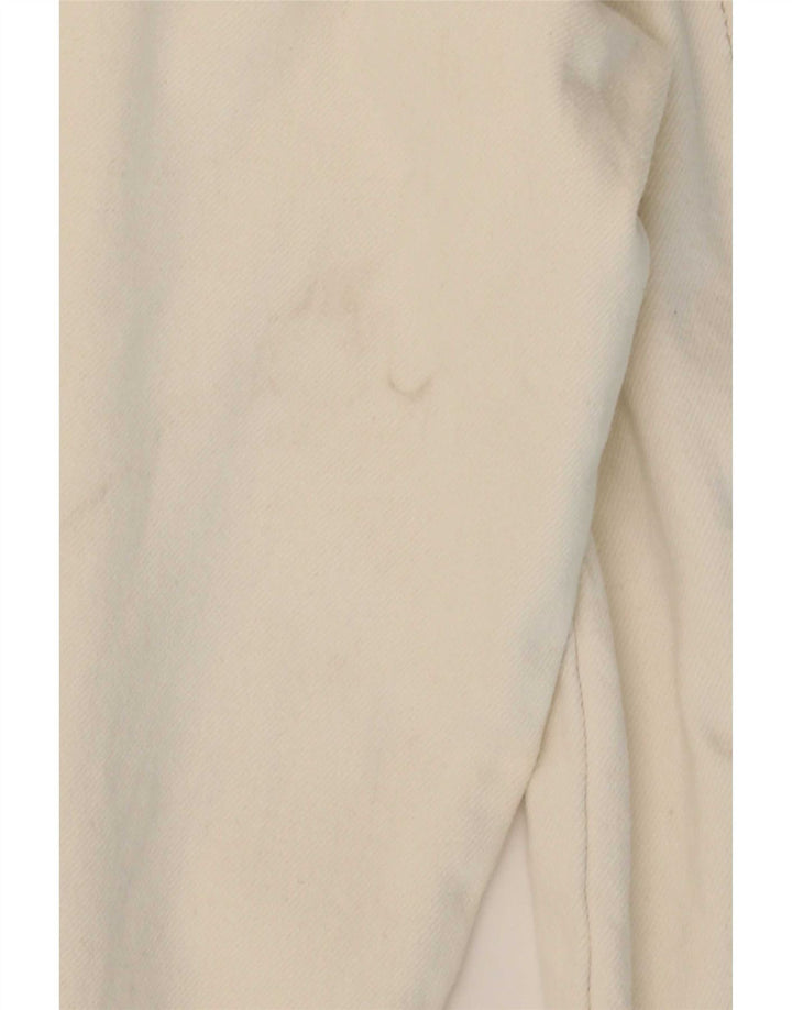 Jaqueta jeans feminina Marks & Spencer Reino Unido 8 algodão branco pequeno
