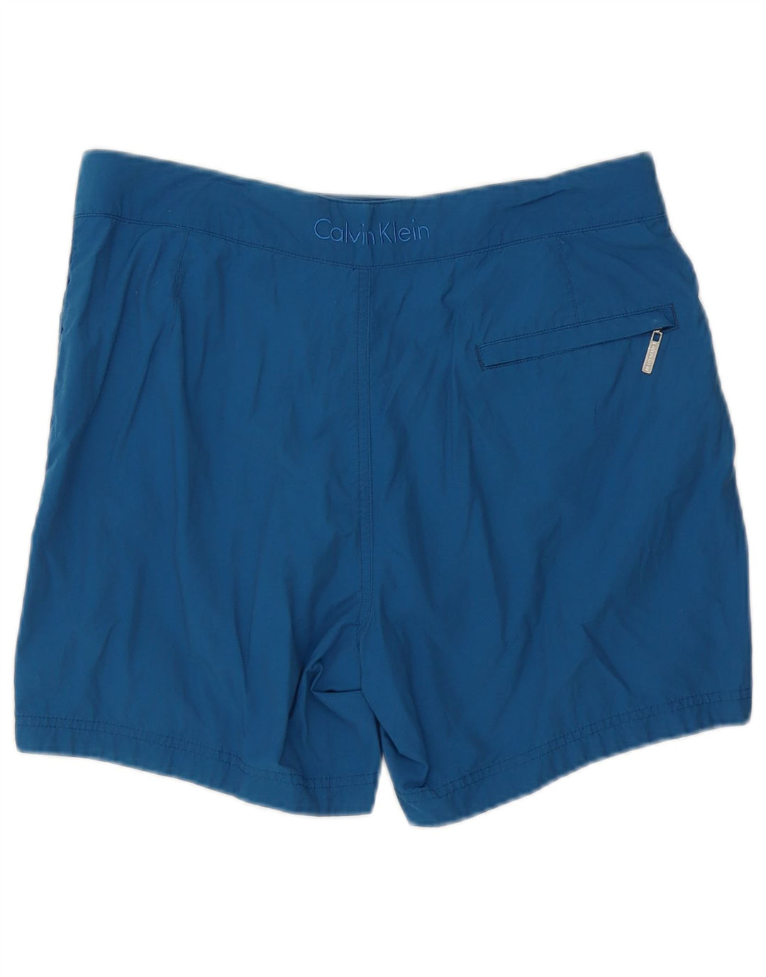 Shorts de natação masculino Calvin Klein algodão azul médio