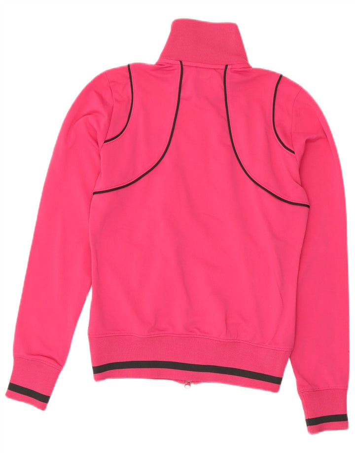 Nike Womens Tracksuit Top Jacket UK 8/10 Small Pink Colourblock Poliéster