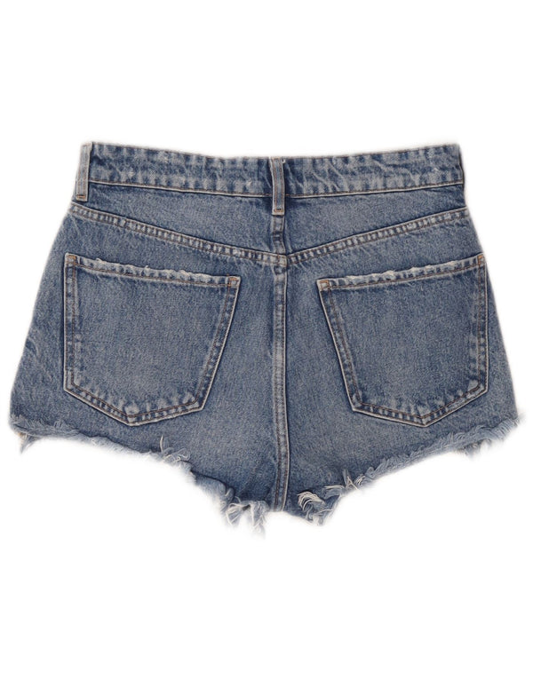 Shorts jeans feminino Zara EU 36 XS W26 azul