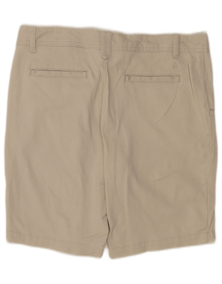 Shorts Chino feminino Eddie Bauer ligeiramente curvilíneo EUA 10 grandes W32 algodão bege