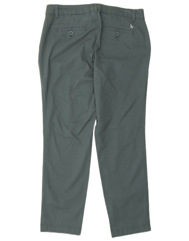 EDDIE BAUER Calça Chino Feminina Slim EUA 6 Médio W32 L29 Algodão Verde