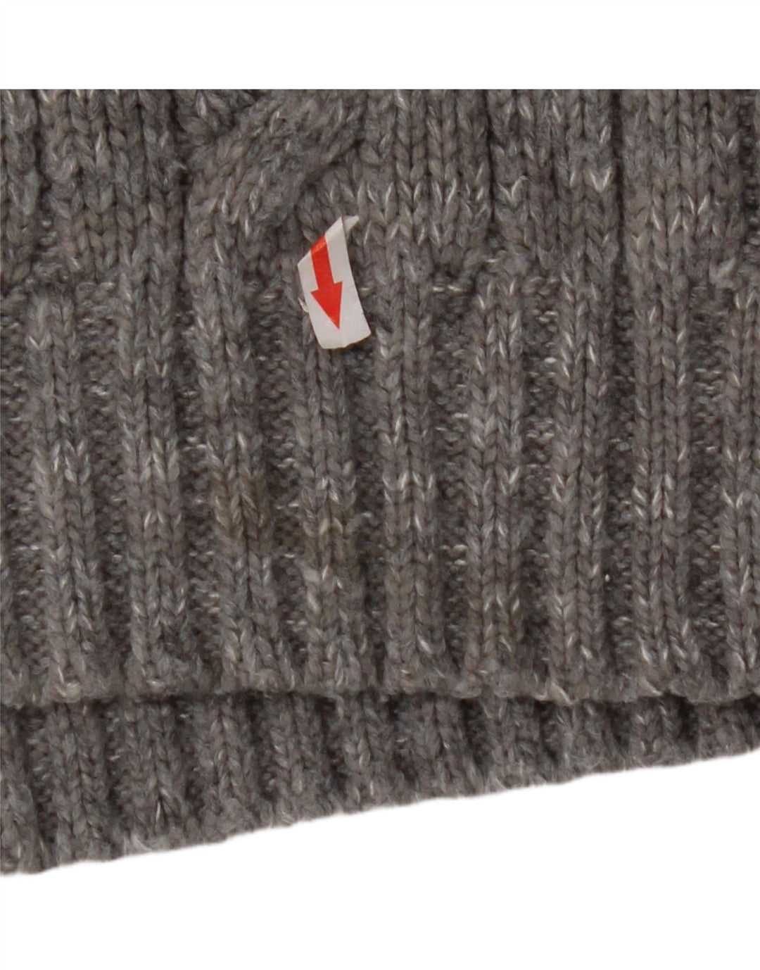 Suéter masculino Marks & Spencer com zíper e gola grande acrílico manchado cinza