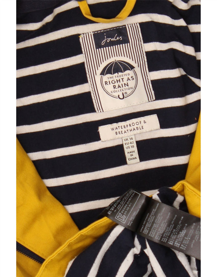 Capa de chuva feminina com capuz JOULES UK 14 grande poliéster amarelo