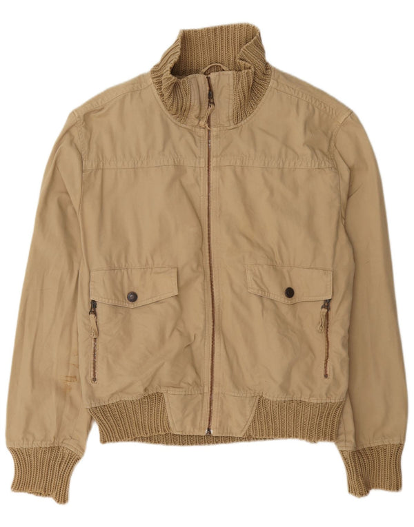 Jaqueta bomber masculina Zara UK 42 XL algodão bege