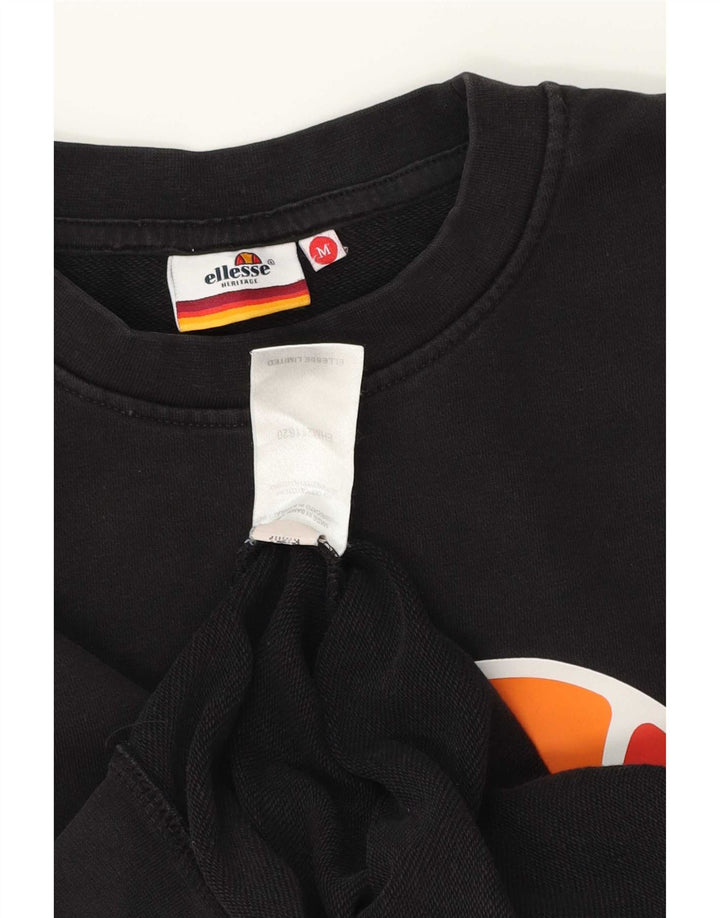 Suéter Ellesse masculino Heritage Graphic moletom médio preto algodão