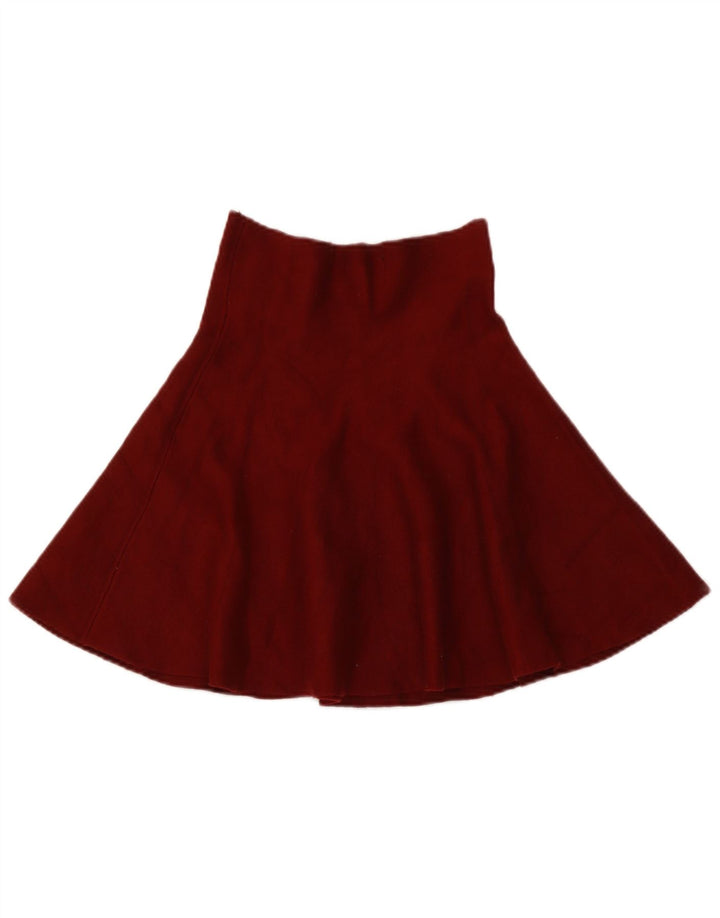 Zara Saia feminina de malha larga pequena W26 Borgonha