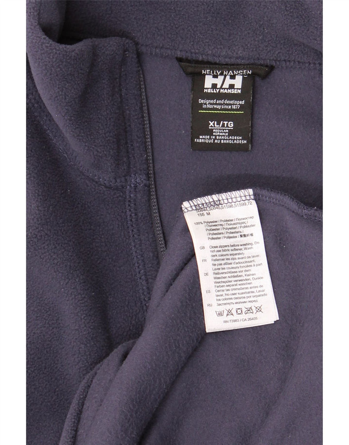 HELLY HANSEN Suéter masculino de lã com zíper e gola XL azul marinho poliéster