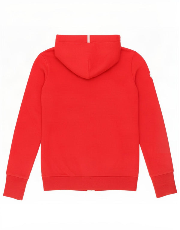 Superdry Womens Zip Hoodie Sweater UK 10 Pequeno Poliéster Vermelho