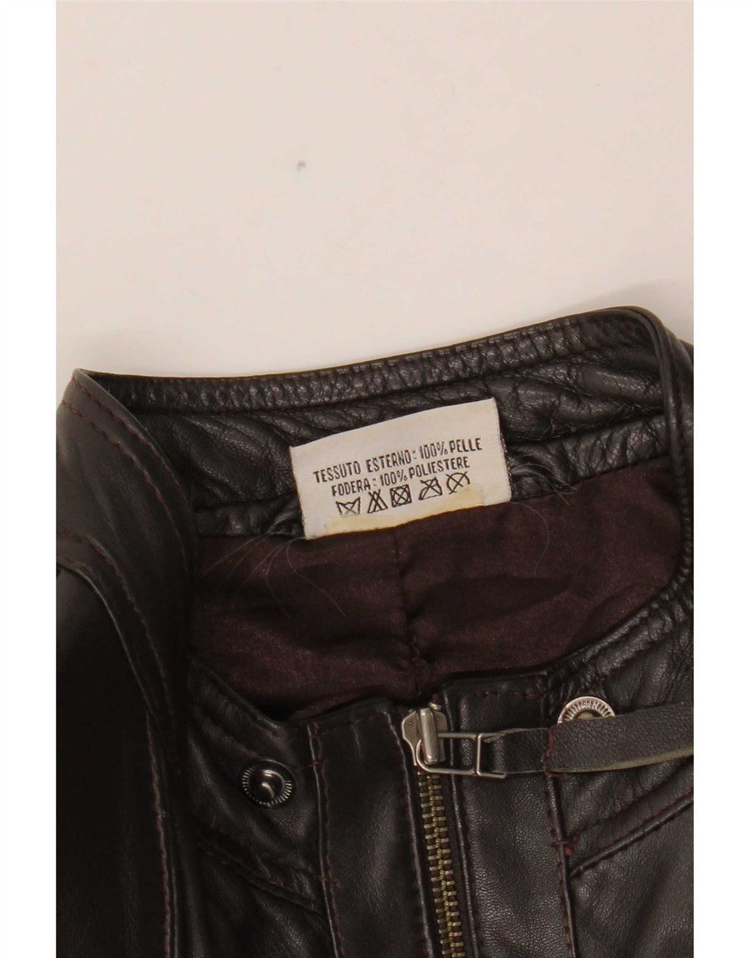 Jaqueta bomber feminina de couro In Extenso UK 18 XL marrom