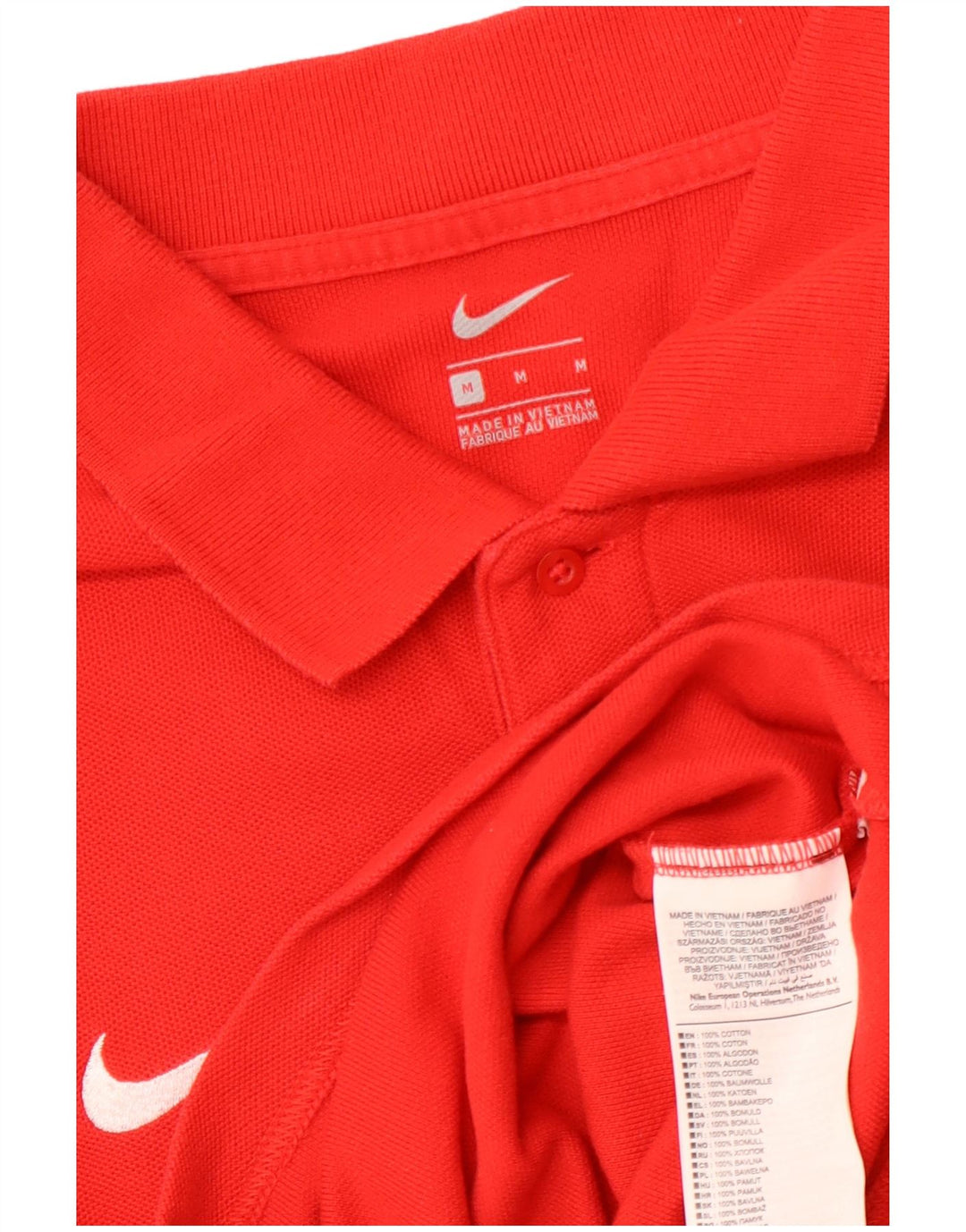 Camisa polo masculina NIKE médio vermelho algodão