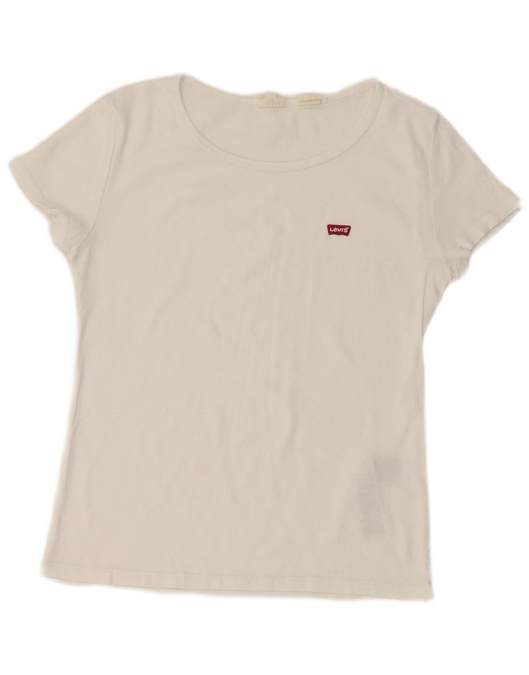 Camiseta feminina LEVI'S UK 12 algodão branco médio