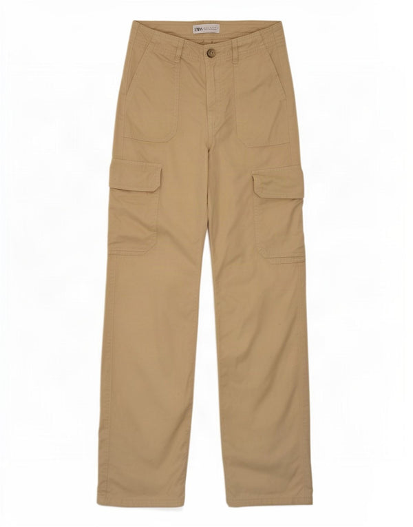 Calça cargo feminina Zara 2XS W22 L32 bege