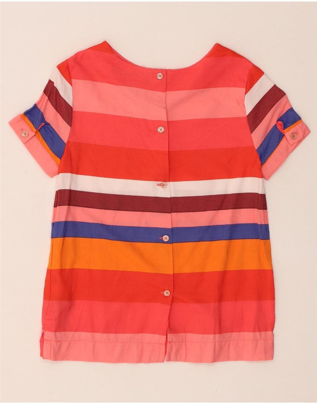 Blusa feminina TOMMY HILFIGER 8-9 anos viscose listrada vermelha média