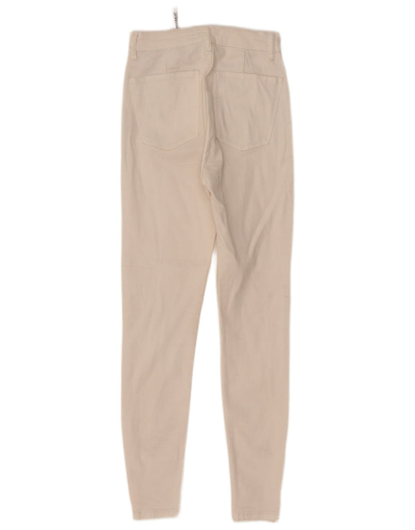 Calça jeans skinny feminina ZARA EU 36 XS W26 L27 algodão branco