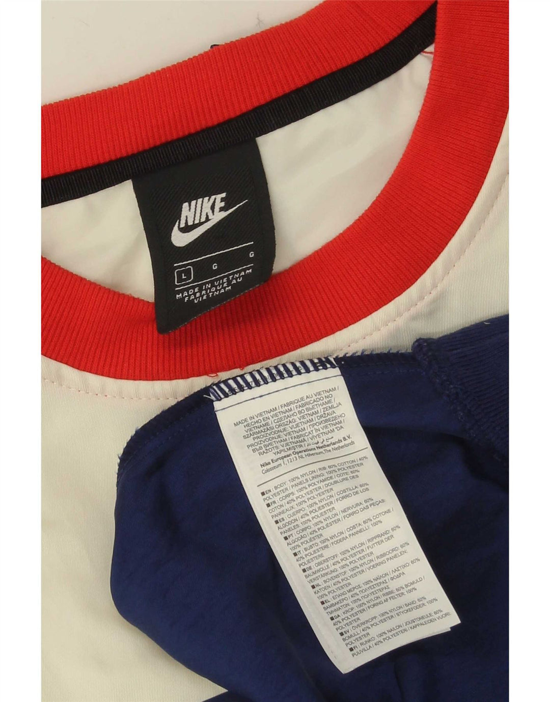 Moletom gráfico masculino Nike Jumper grande multicolorido Colourblock Nylon