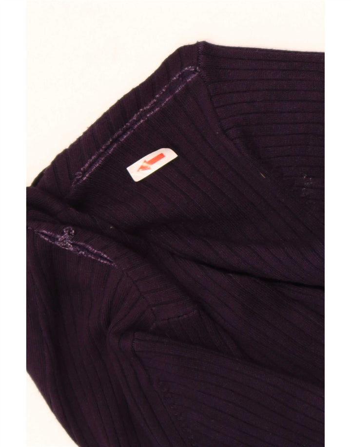 Suéter cardigã feminino Zara Reino Unido 12 roxo médio