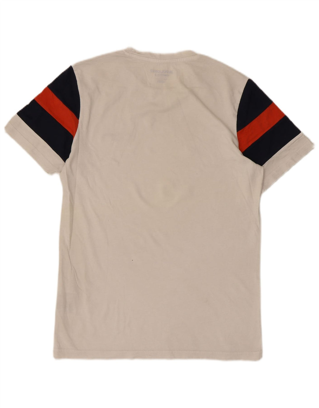 Camiseta masculina Jack & Jones top pequeno algodão colorblock branco