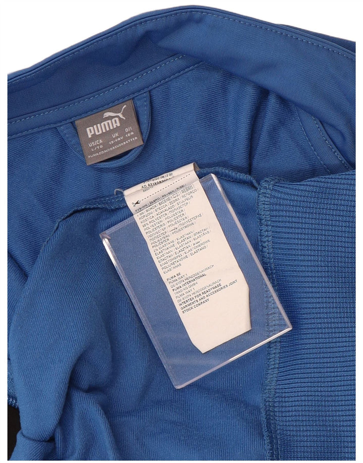Jaqueta Puma Meninos Treino Top 13-14 Anos Azul Colorblock Poliéster