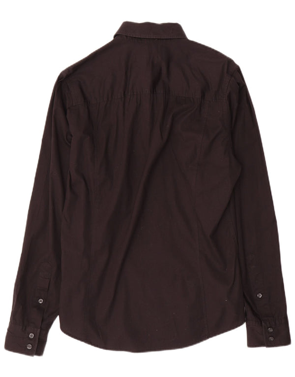 Camisa masculina Calvin Klein Jeans média preta de algodão