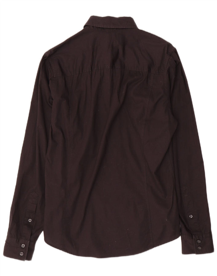 Camisa masculina Calvin Klein Jeans média preta de algodão