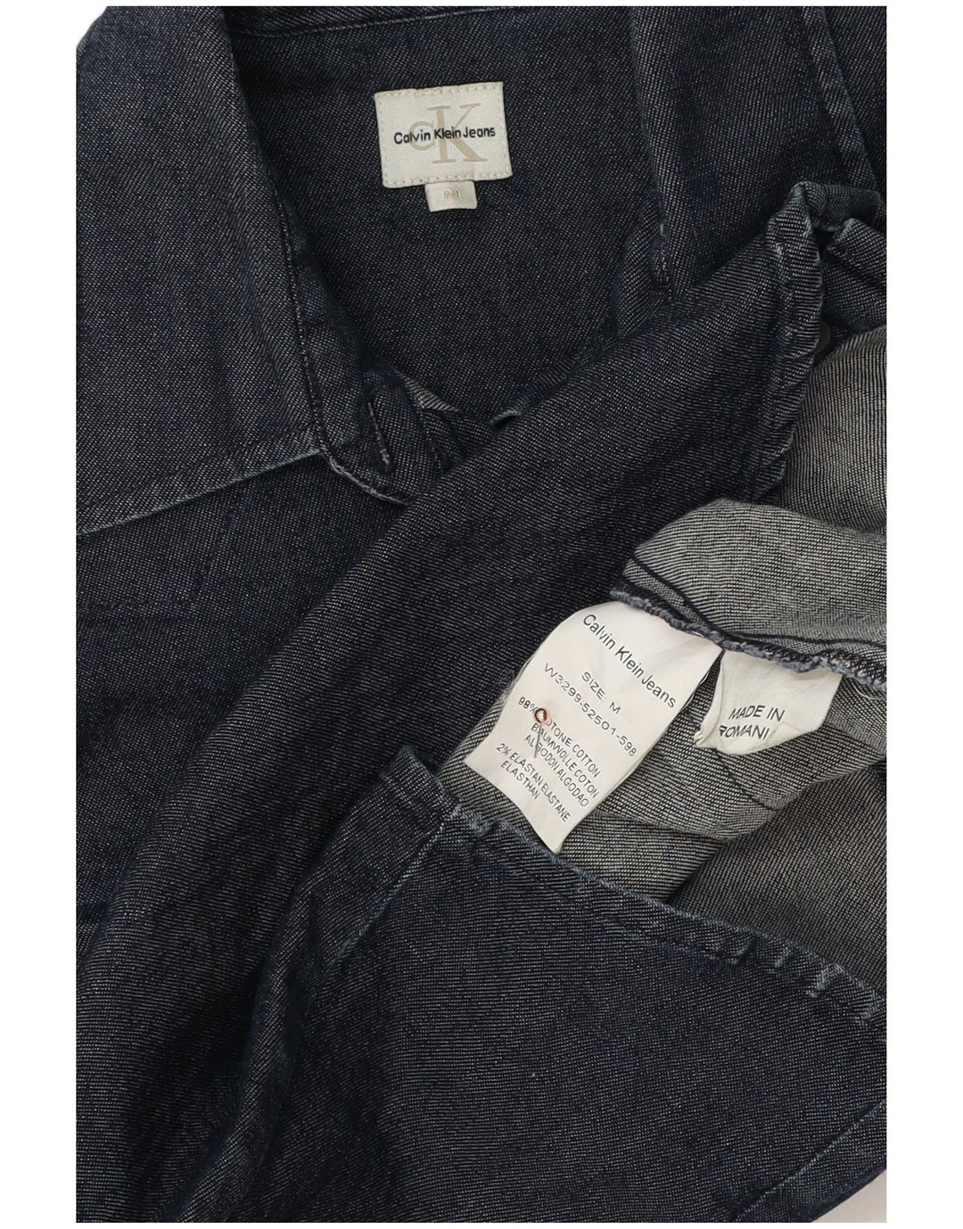 Camisa jeans feminina CALVIN KLEIN JEANS Reino Unido 12 algodão azul marinho médio