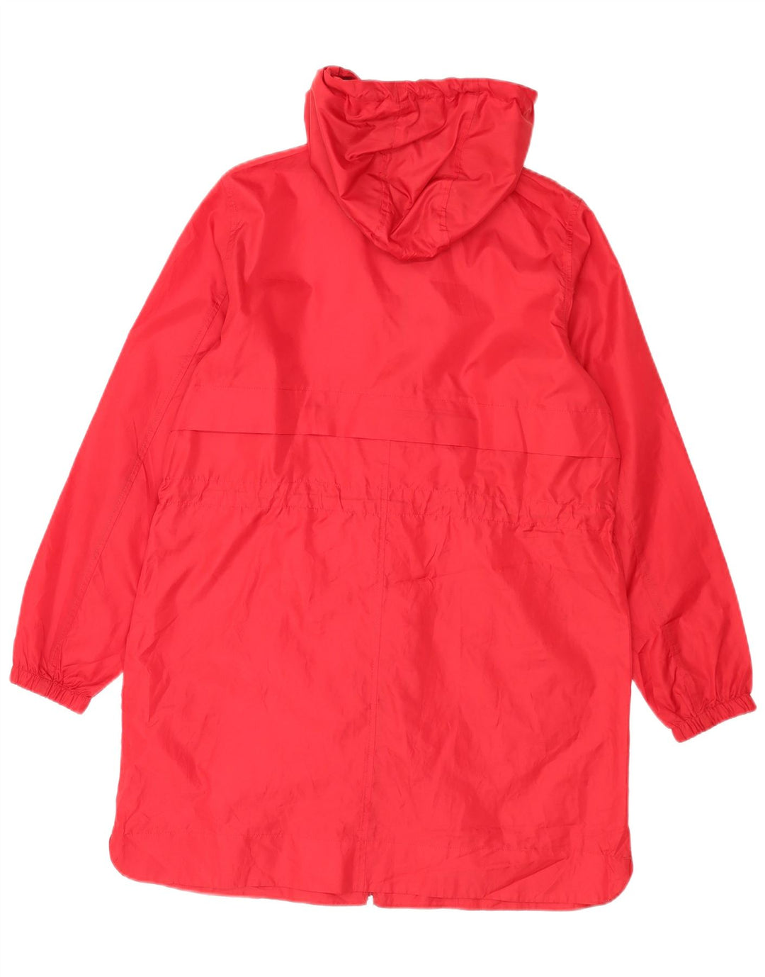 Capa de chuva feminina com capuz Marks & Spencer UK 14 poliéster vermelho médio