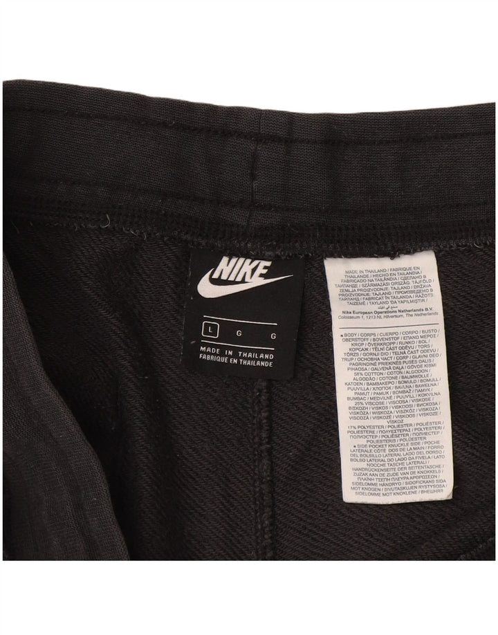 Shorts esportivos gráficos masculinos Nike grandes de algodão preto