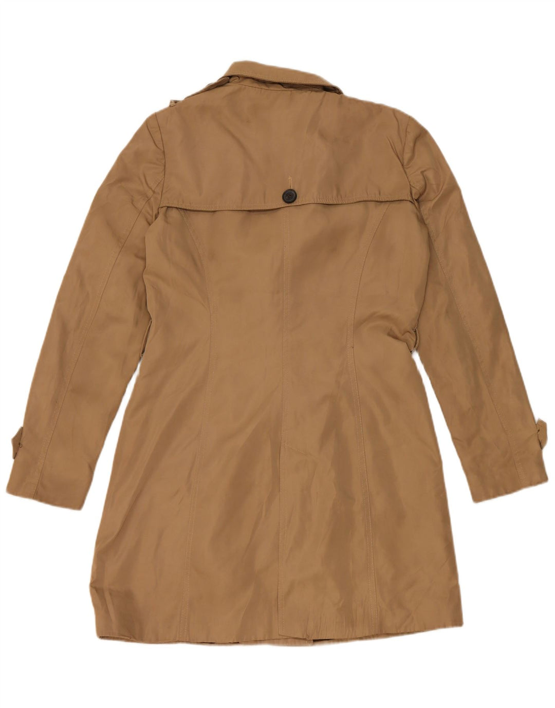 Zara Womens Trench Coat UK 14 Médio Bege Poliéster