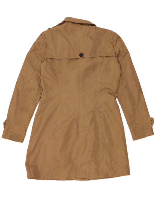 Zara Womens Trench Coat UK 14 Médio Bege Poliéster