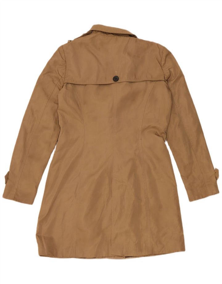 Zara Womens Trench Coat UK 14 Médio Bege Poliéster