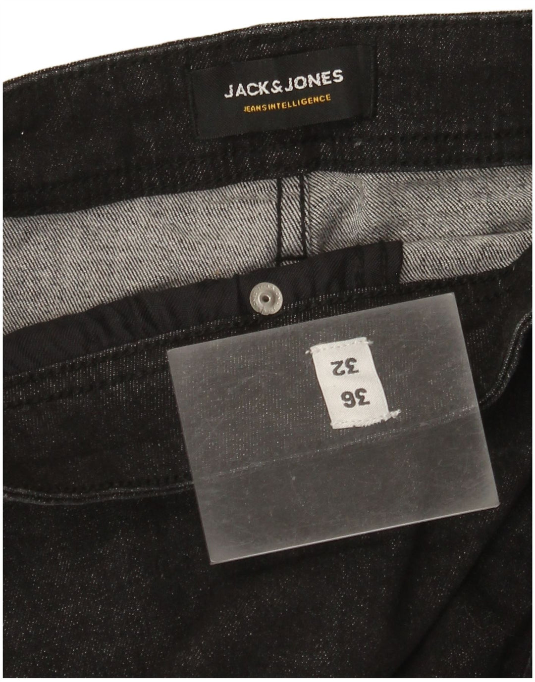 Jack & Jones Mens Jeans Slim W36 L32 Algodão Preto