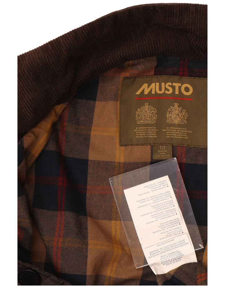 Jaqueta acolchoada feminina Musto UK 10 pequena poliamida marrom