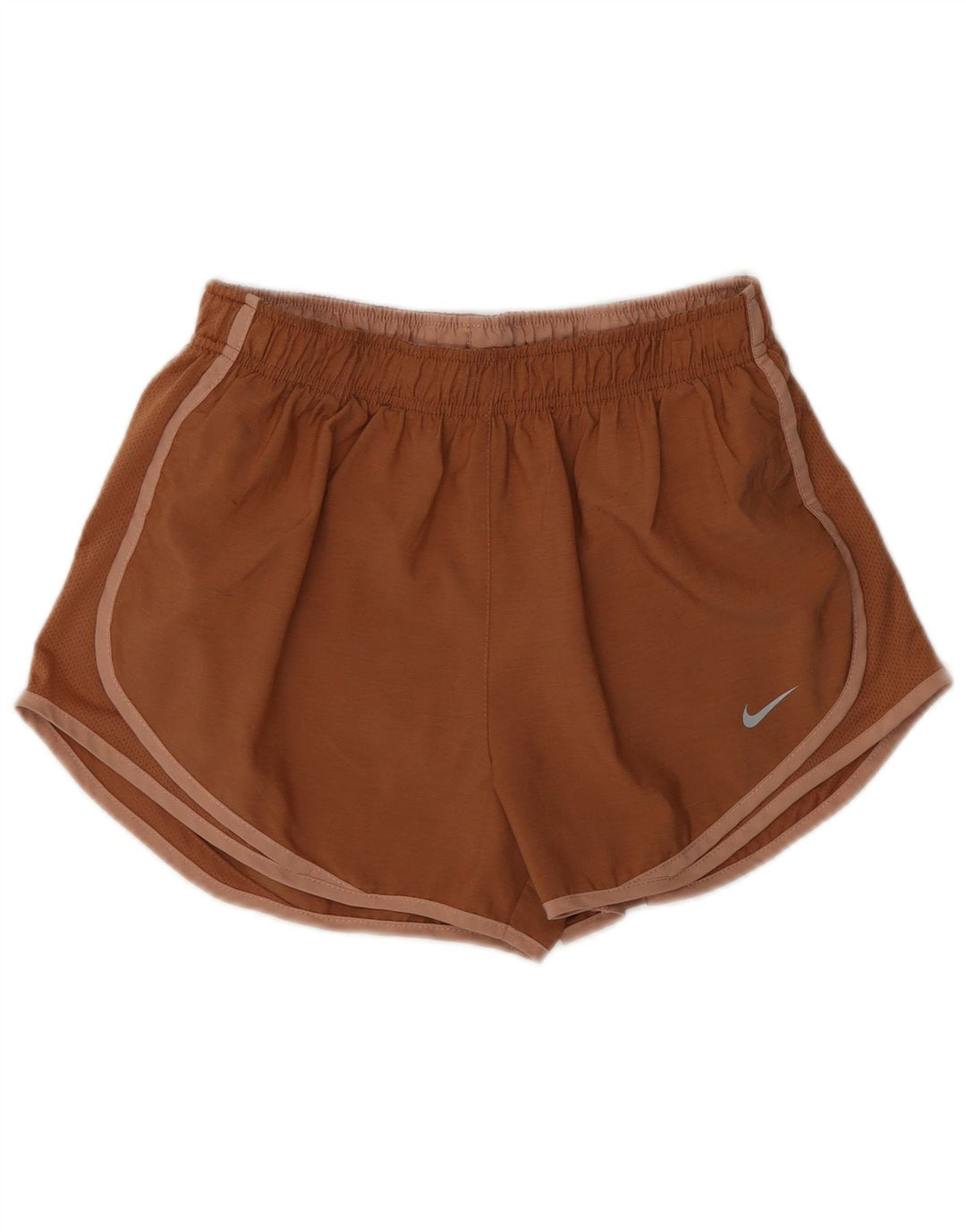 Shorts esportivos femininos Nike UK 12 poliéster marrom médio