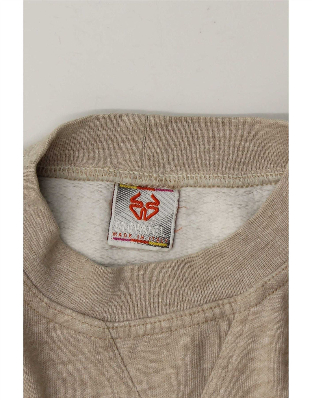 Stefanel moletom feminino cropped com estampa gráfica Reino Unido 14 listrado cinza médio