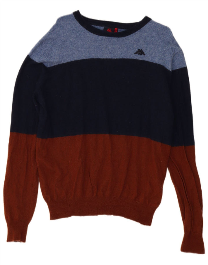 Suéter feminino KAPPA com gola canoa UK 14 médio multicolorido