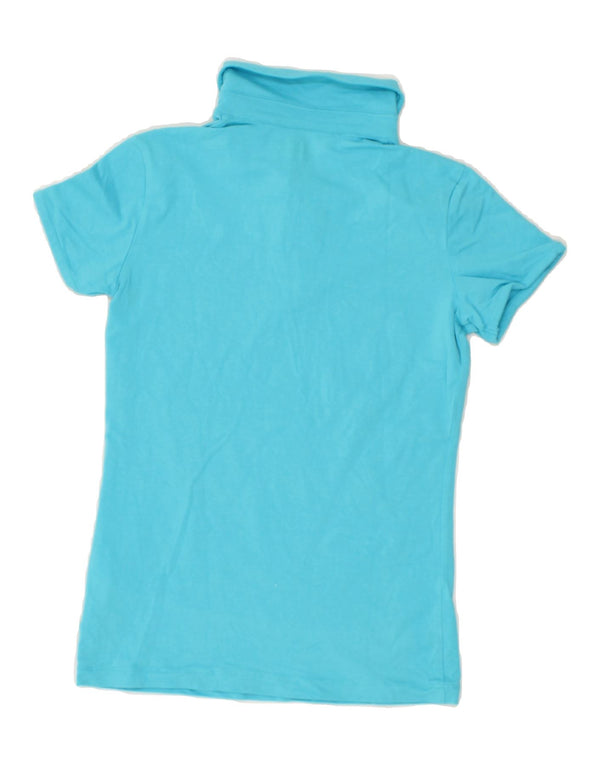 Camisa polo feminina LOTTO Reino Unido 10 algodão azul pequeno