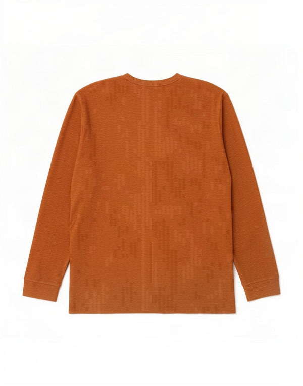 Zara Top masculino manga comprida XL marrom algodão manchado