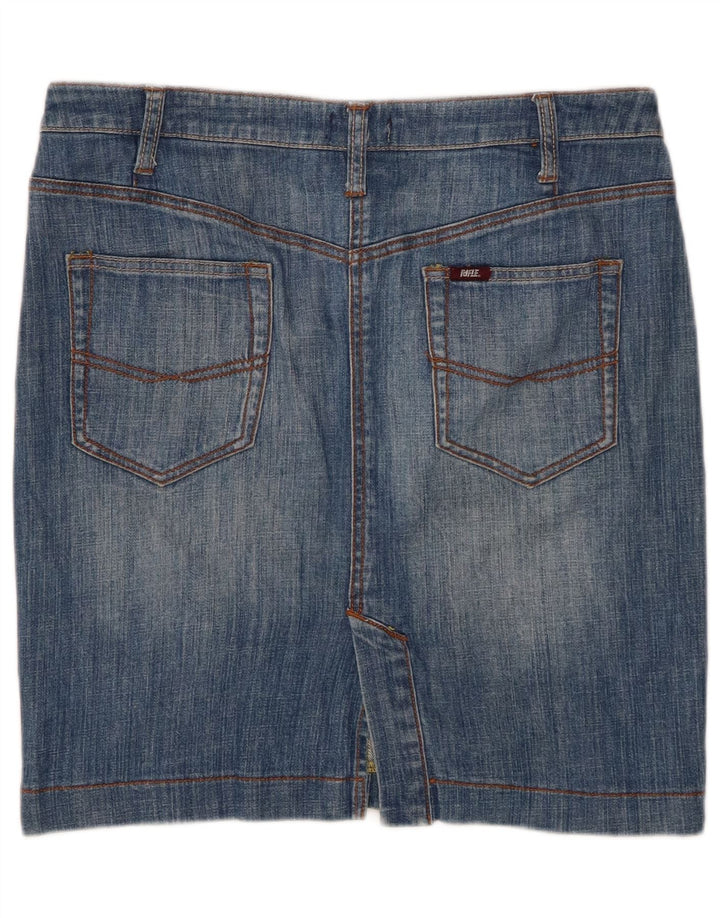 Mini saia jeans feminina RIFLE W29 algodão azul médio